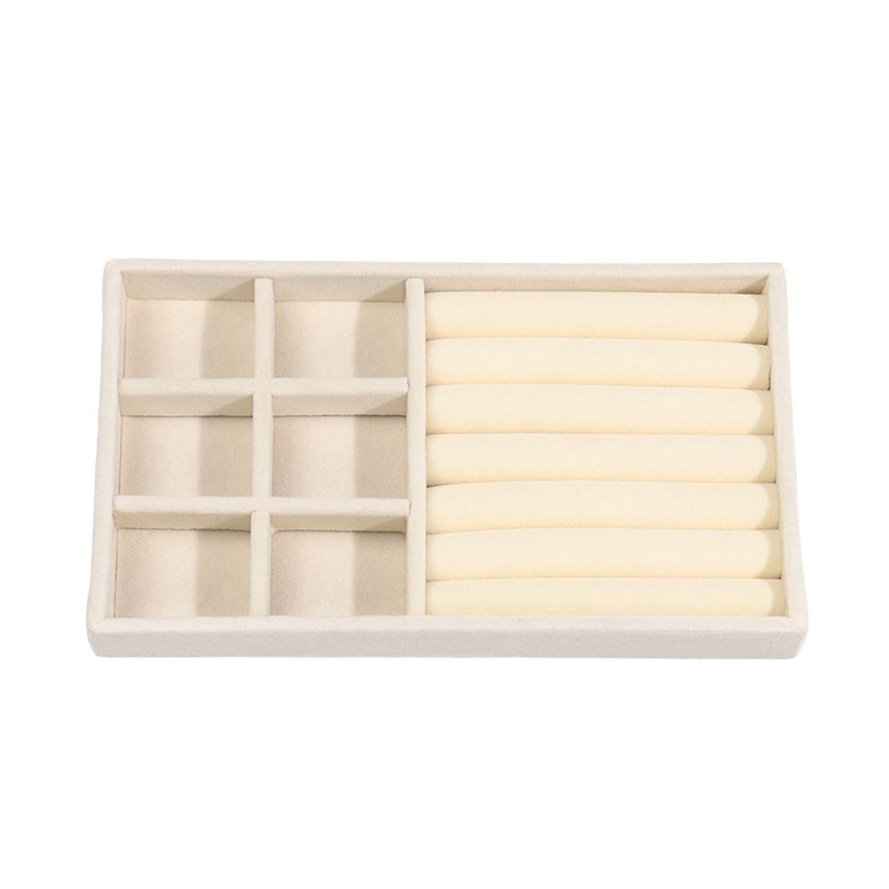 Бархатный поднос для ожерелья Штабелируемая витрина Ящик-органайзер Лотки Кольцо Браслет Ожерелье