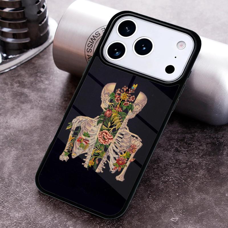Чехол для телефона HUMAN ANATOMY сердце цветок для iPhone 17 16 15 Pro Max Air 14 13 12 11 Plus Ударопрочный чехол