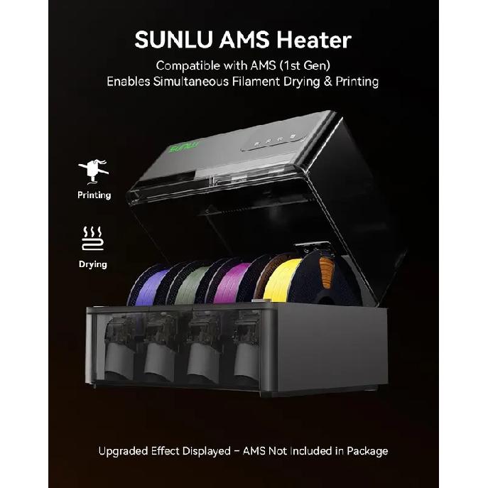 Официальный нагреватель AMS от SUNLU, Совместим с Bambu Lab AMS Gen 1 – Обеспечивает одновременную печать и сушку, Быстрый нагрев до 70°C
