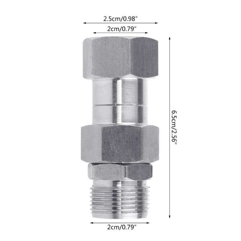Аксессуар для мойки высокого давления 3/8'' NPT Наружная резьба/M22 14 мм Поворотное соединение Нержавеющая сталь Быстросъемный соединитель Антикоррозийный