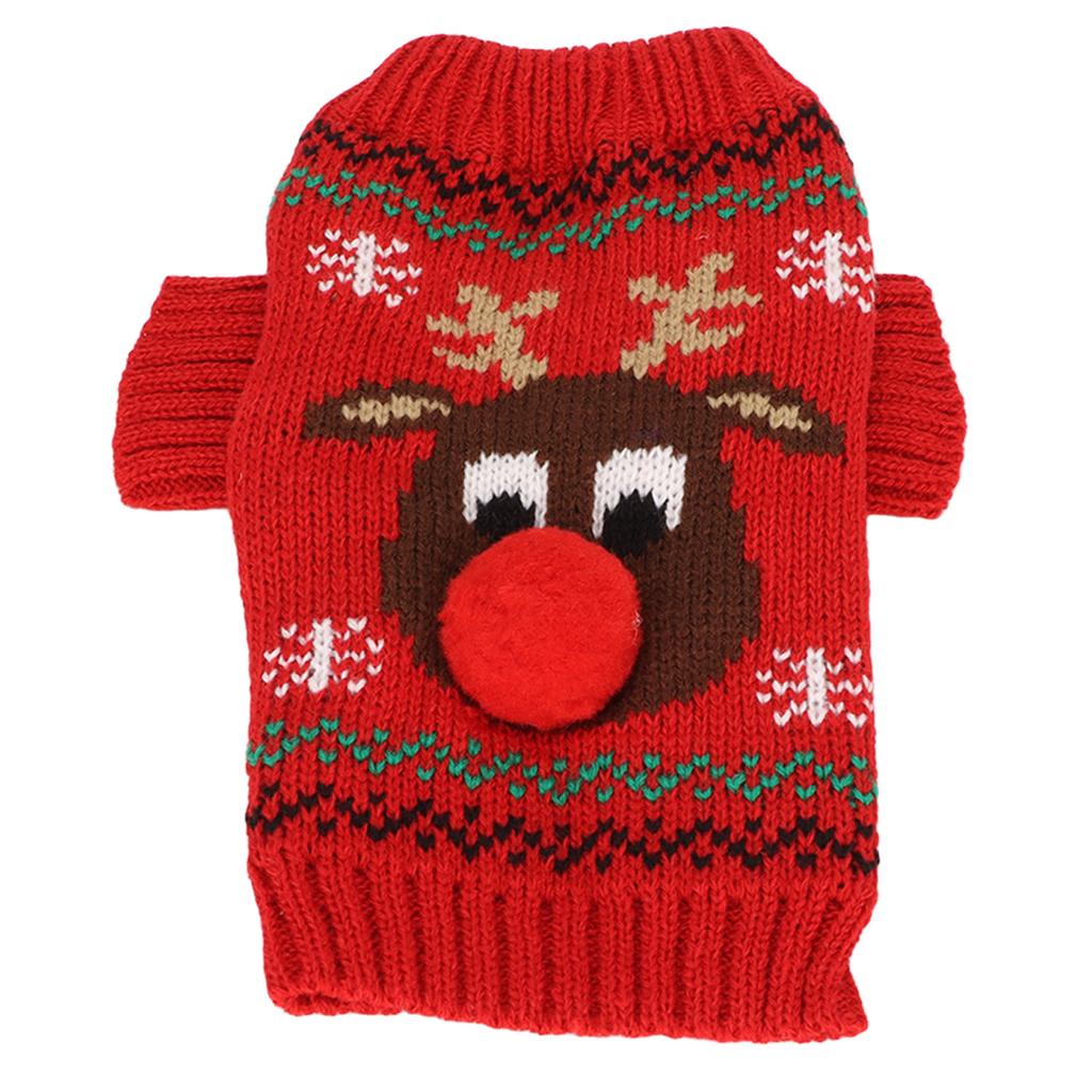 Dog Snow Sweaters Thickening New Year Christmas Dog Holiday Sweaters for Small Medium Dogs XXL Red
