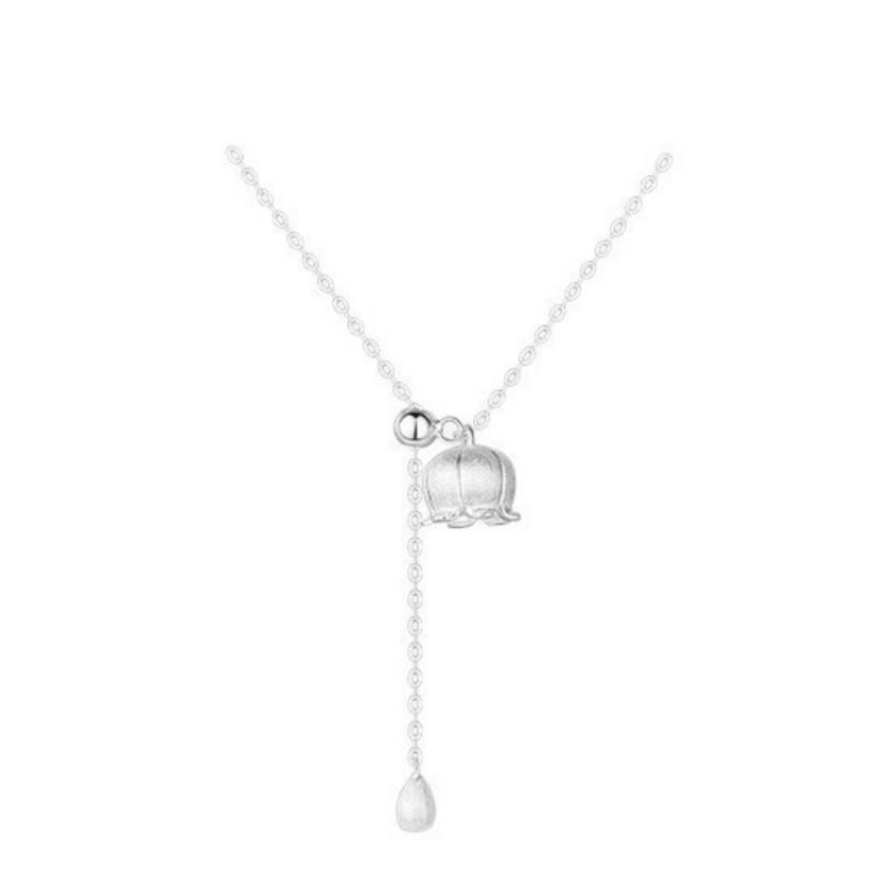 Lily Of Valley Tassel Necklace Women Luxury Clavicle Chain