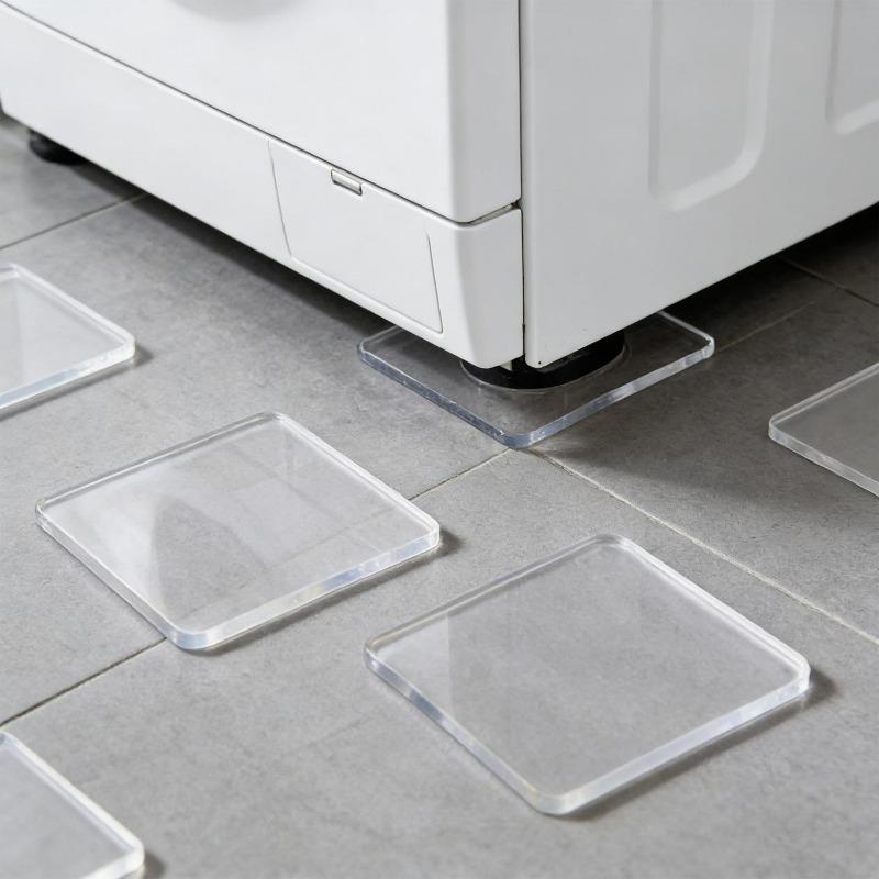 Anti Vibration PU Pads Washing Machine Shockproof Pad Non Slip Table Feet Protectors Reusable Multipurpose Shock Absorbing Mats