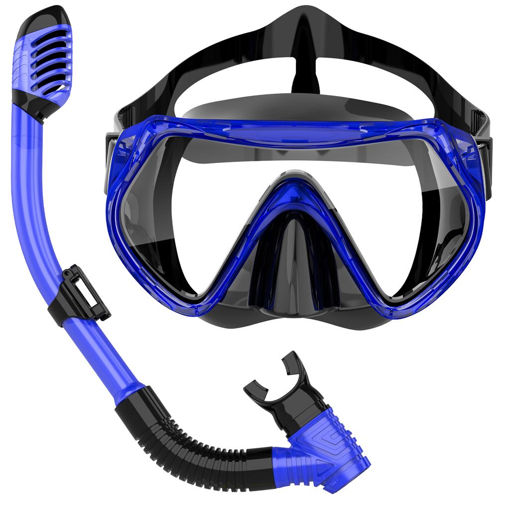Детский комплект масок для подводного плавания с маской и трубкой, противотуманные линзы HD, плавательная маска, безопасное дыхание, принадлежности для игр в воде, плавательное оборудование