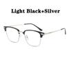 Черные компьютерные очки в оправе для женщин и мужчин, анти-синий свет, круглые очки, блокирующие очки, оптические очки, металлическая оправа