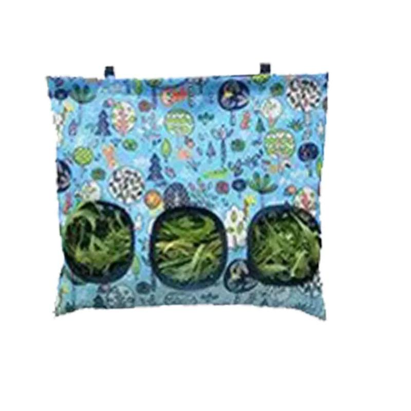 Подвесной мешок для сена с 2/3 отверстиями для кроликов, морских свинок, кормушек для мелких животных, сумки-диспенсеры для корма для кроликов, аксессуары для клеток, сумка для кормления домашних животных