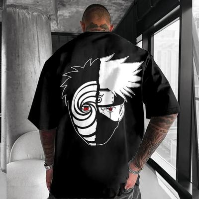 Наруто Аниме Периферия Мужская Футболка с 3D-принтом Короткий рукав Дышащая Хорошая Удобная Модная Повседневная Топ