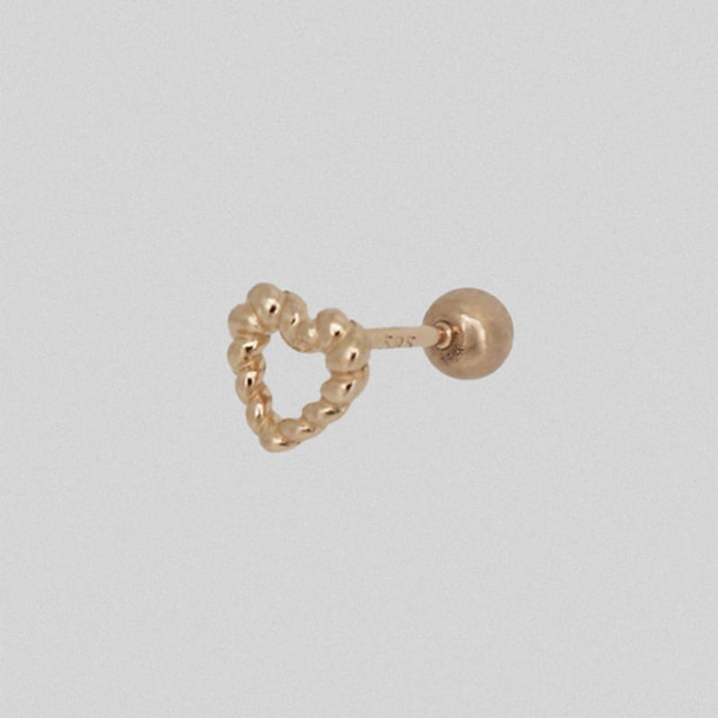Youngglow 14k пирсинг-линия с узлом-сердцем