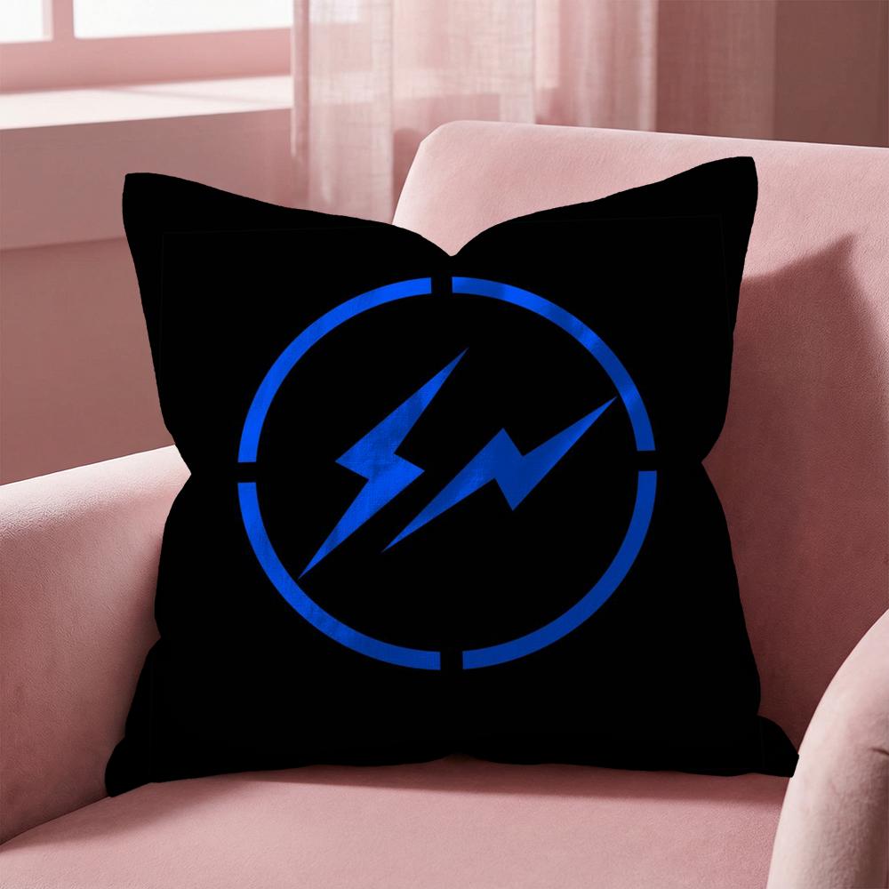 Lightning F-Fragment Design Cushion Cover Multi-Scene Pillow Cover for Home & Car - Reversible, Soft & Durable for Daily Use