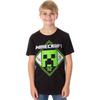 Мальчишеская футболка Minecraft с графическим принтом 'Crafting Since Alpha Creeper Design'