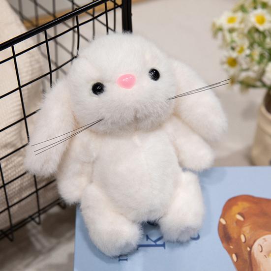Плюшевая брелок-заяц 14 см Мягкая набивная подвеска-кролик для сумок ключей Милый весенний подарок для девочки женщин коллекционеров