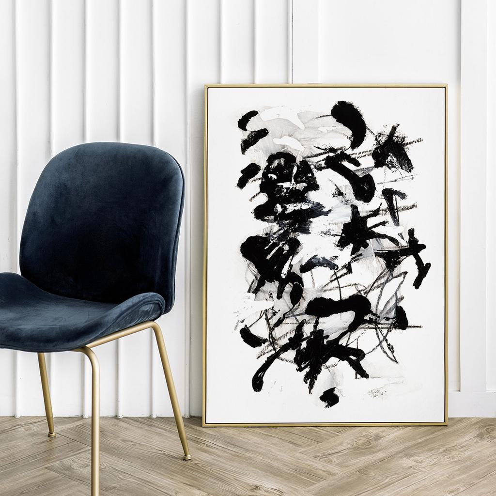 Plakat abstrakcja czarno biała