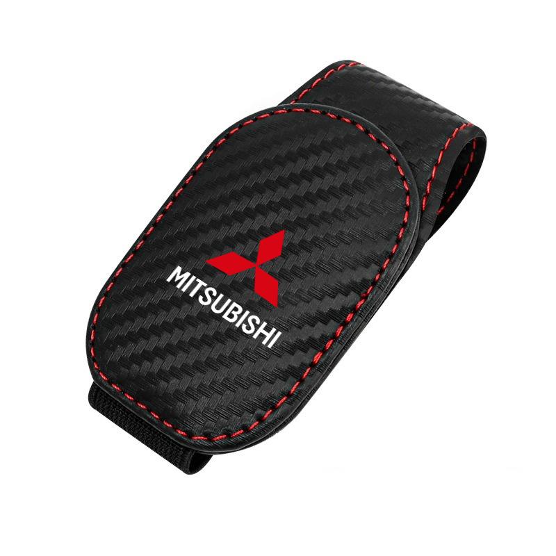 Car Sunglasses Clip Card Ticket Holder Stand Eyeglasses Car Accessories For Mitsubishi ASX Chaveiro Lancer Outlander Pajero EX