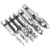 6pcs M3-M10 Screw Tap Drill Bits Hss Taps Countersink Deburr Set Metric Combination Bit High Speed Steel Quick Change Hex