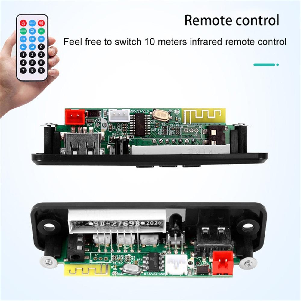 DC 3.7V-5V MP3 Decoder Board Wireless Bluetooth 5.0 Car MP3 Player Kit Support USB AUX TF FM Radio Call Recording Module