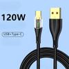 120W 6A USB To Type C Cable Super Fast Charging Data Cord For Xiaomi 14 Samsung Huawei Type-c Charger Cord