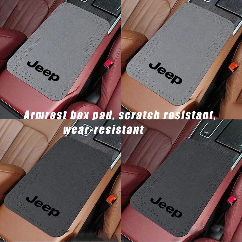 APK6 Universal Car Seat Armrest Pad Center Console Arm Rest Mat For Jeep Cherokee Patriot Liberty Wrangler JK JL Commander