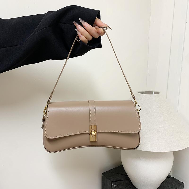 Минималистская сумка через плечо, женская, легкая, из полиуретана, съемный ремень с замком, для ежедневных поездок на работу