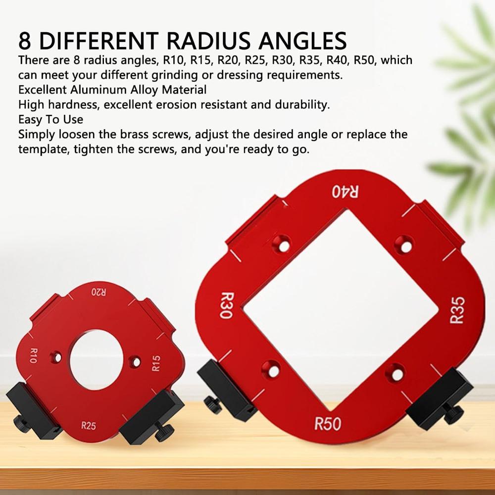 3pcs 4-in-1 Design Radius Corner Jig Quick Positioning Corner Rounding Template  For Trim Router
