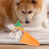 Squeaky Dog Toy Stuffed Puppy Chews Toys 4.72x12.6" Birthday Gift Chewing Carrot Bunny Plush for