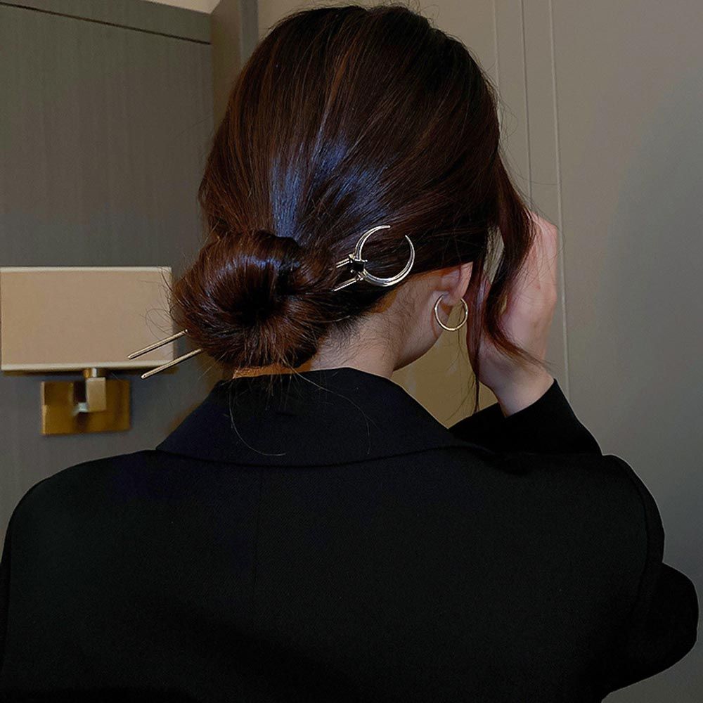 Свадебная палочка для еды, инструменты для укладки волос в виде Луны, китайская вилка для волос, корейские заколки Hanfu, женские палочки для волос