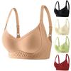 Women's Underwear Gathering And Adjusting Type Without Steel Rims, Double Breast, Large Size, Thin Bra