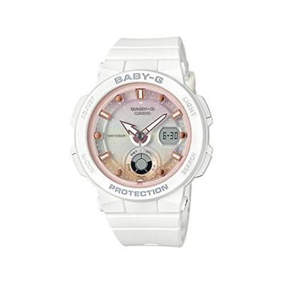 Часы [Casio] Baby-G BEACH TRAVELER SERIES женские водонепроницаемые белые розовые BGA-250-7A2