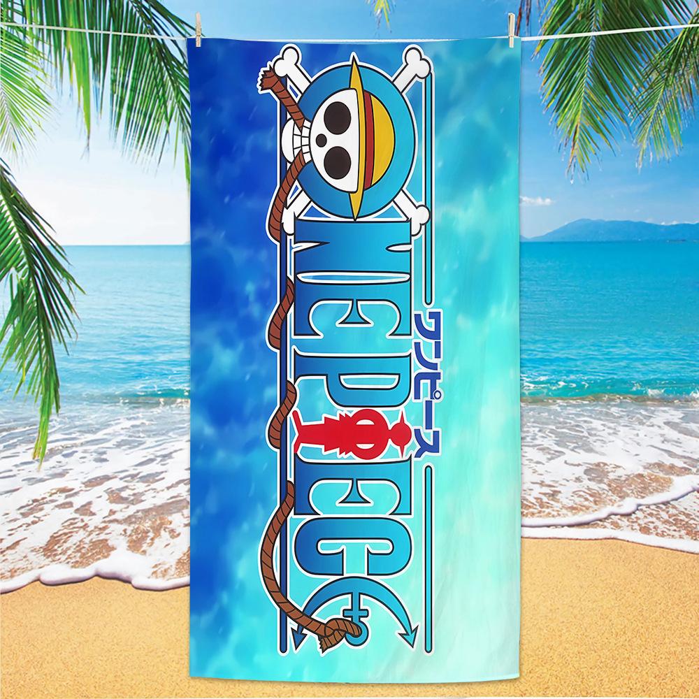 Popular Beach Towel Cartoon Animation Nautical King Bath Towel Microfiber Quick-Drying Towel
