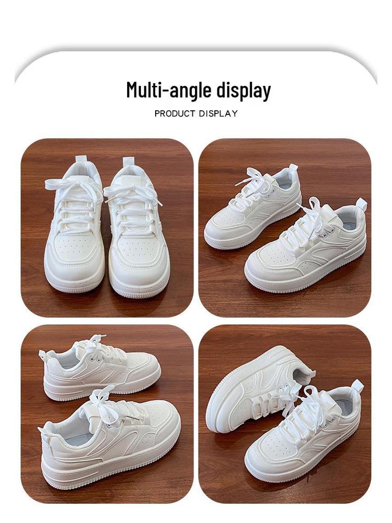 2024 Trendy All-Season Korean-Style Women’s Sneakers: Original White College-Style Sports Shoes