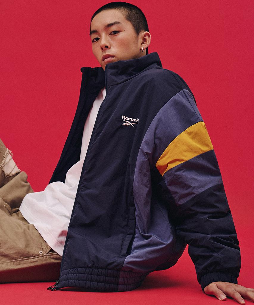 Reebok Легкая пуховая куртка Heritage - Темно-синяя