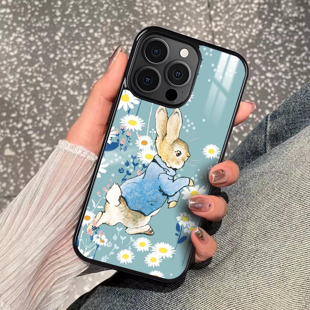 Cute P-Peter Rabbits Phone Case For iPhone 16 15 14 13 12 11 Pro Xs Max Mini Plus Antislip Shockproof Hard Funda