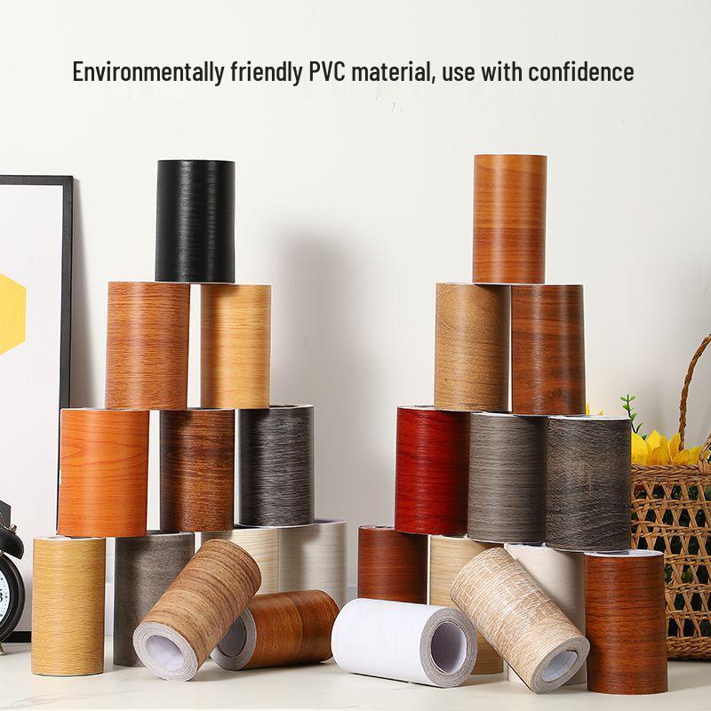 Самоклеящаяся отделочная полоса для ремонта дверной коробки с текстурой дерева