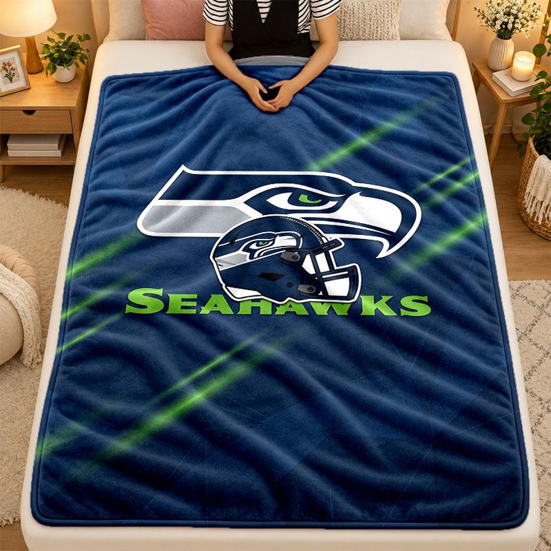 Фланелевое одеяло Seattle Seahawks Теплое Мягкое Плед для Дивана Кровати Гостиной