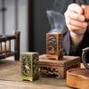 Квадратная вертикальная подставка для благовоний из сплава, небольшая подставка для благовоний, украшение для дома в стиле ароматерапии, китайская сливовая подставка для благовоний.