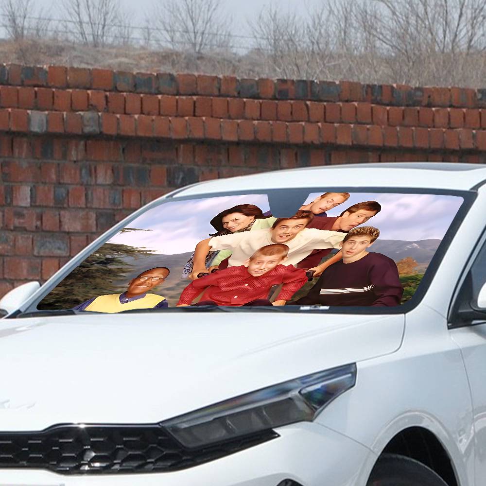 Hot TV M-Malcolm In The M-Middl Car SunShade Windscreen Cover Shade Car SunShade UV Rays Car Sun Visor Protector