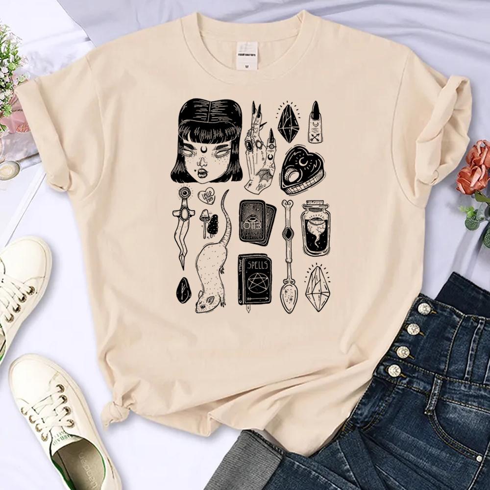 Футболка ведьмы, женская уличная одежда в стиле аниме Харадзюку, женская одежда в стиле комиксов Харадзюку