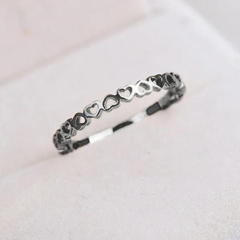 Кольца на пальцы с полыми сердечками для женщин, доступны в 4 цветах, для повседневной носки, изысканные женские аксессуары, подарок для девочек, модная бижутерия