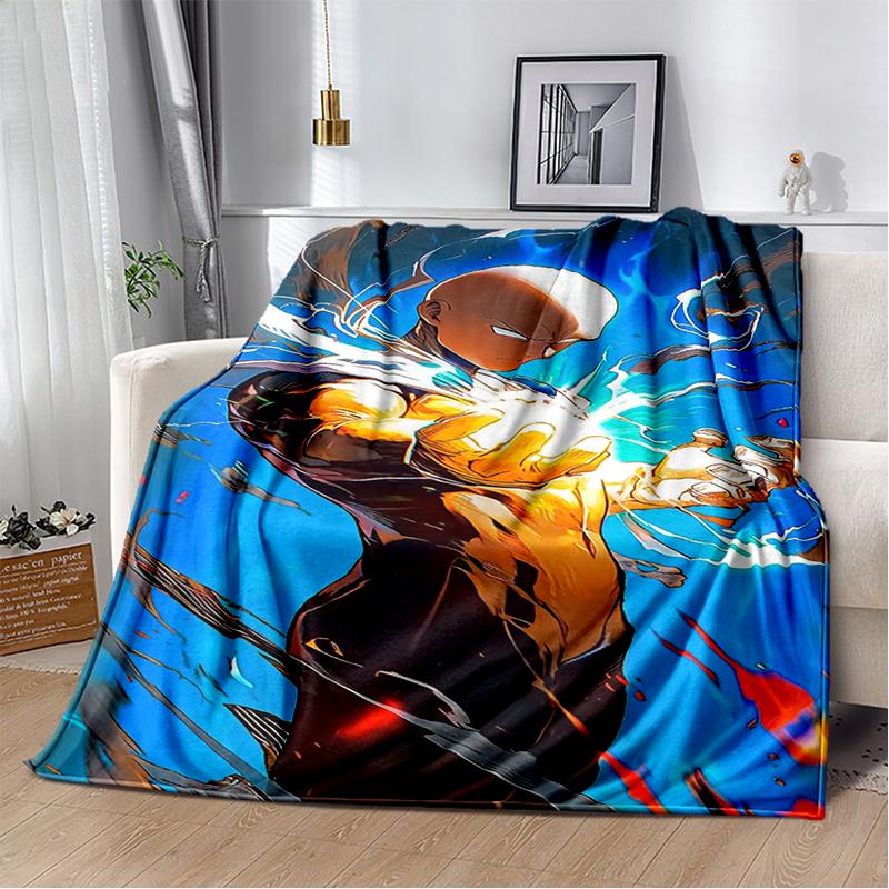3D Мультяшное Аниме One Punch Man Сайтама, Мягкое Одеяло, Мягкий Плед для Дома, Спальни, Кровати, Дивана, Покрытие для Путешествий, Подарок Ребенку
