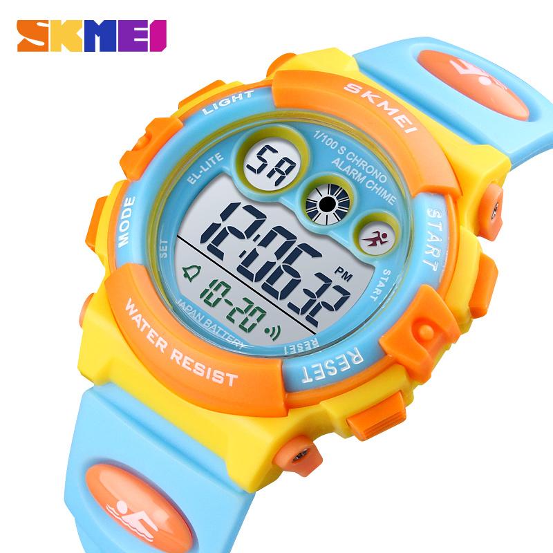 SKMEI 1451 Dropship Fashion Waterproof Children Boy Girl Watch Digital LED Watches Alarm Date Sports Electronic Digital Watch