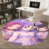 Kpop Girls Chair mat Round Rug-Office carpet, Machine Washable, Non-slip, Suitable for Living Rooms, Bedrooms, Entryways, and Holiday-themed