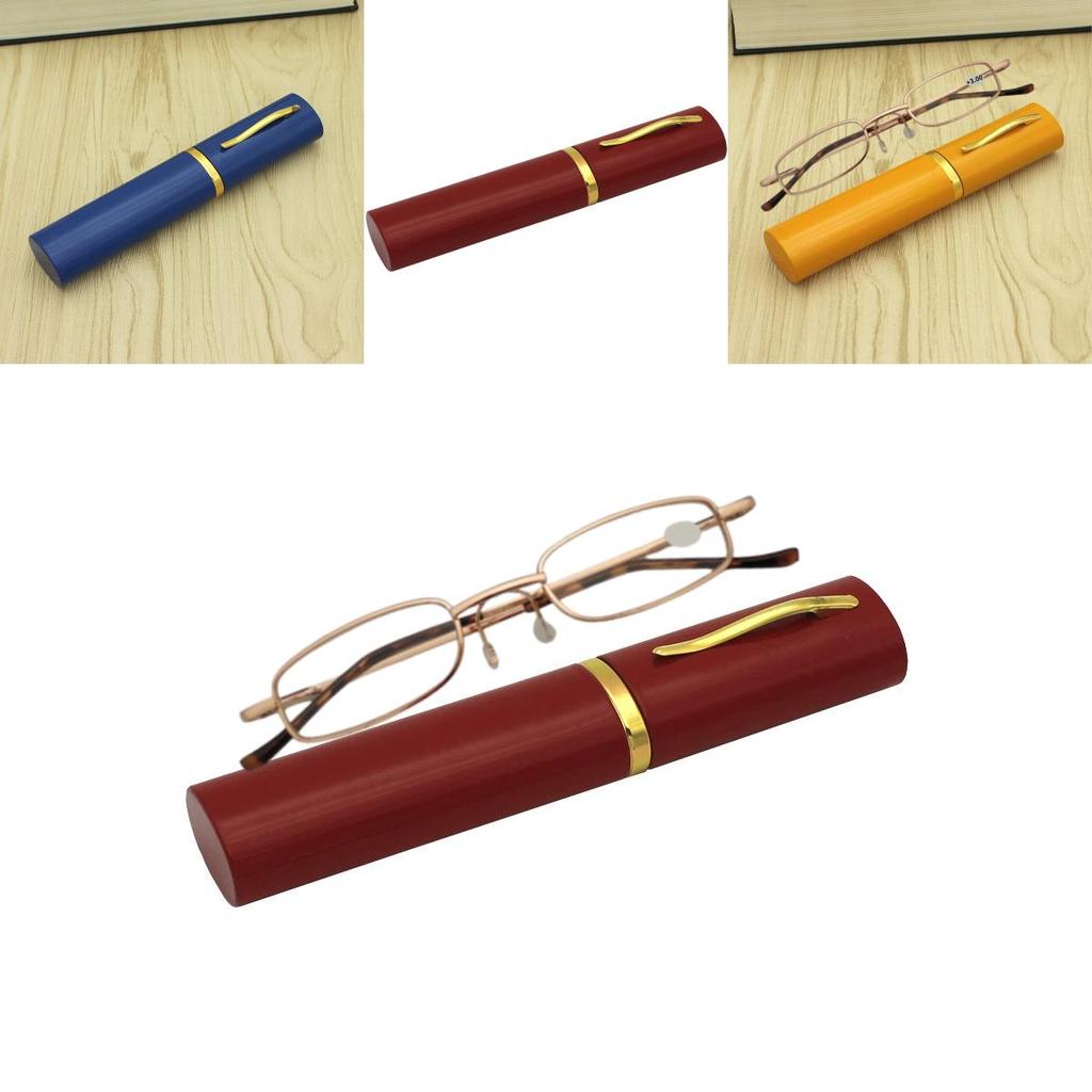 Классические очки для чтения с алюминиевым футляром на кнопке для ношения в кармане