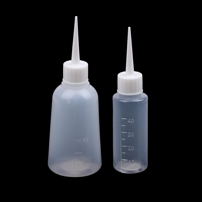 5Pcs 40/100Ml Plastic Clear Tip Applicator Bottle Squeeze Bottle Suitable For Crafts Art Glue Multi Purpose Refillable Empty
