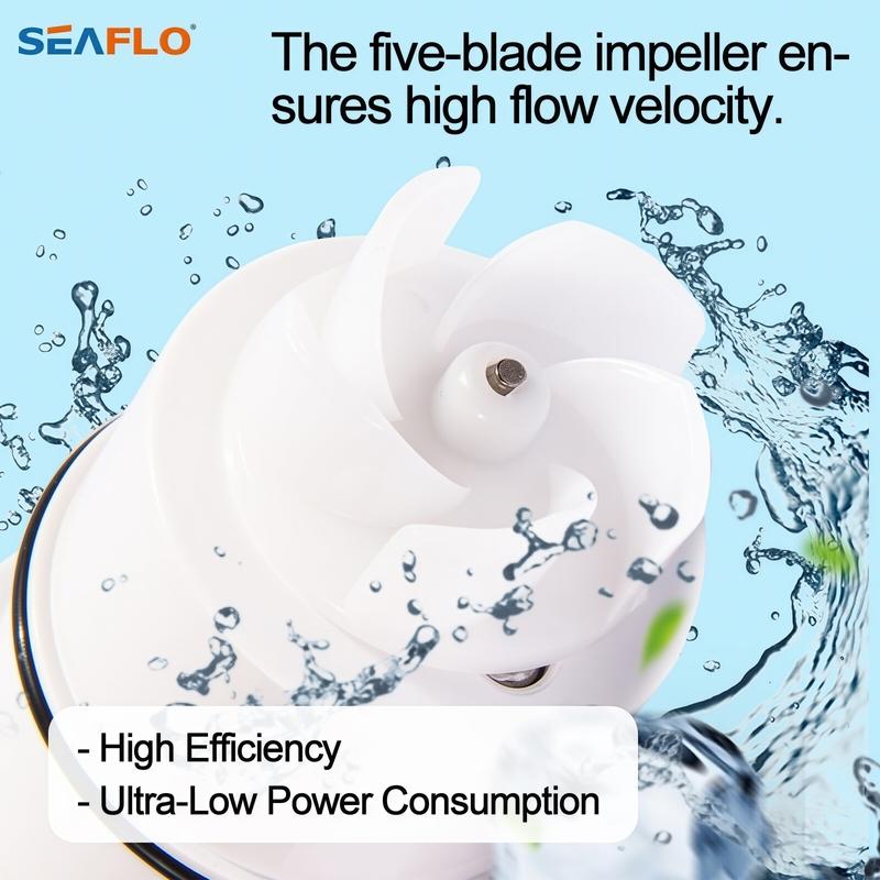 Seaflo Boat Water Pump Yacht Narrow Horizontal Automatic Bilge Pump Suction Pump Induction Drainage DC 12V24V