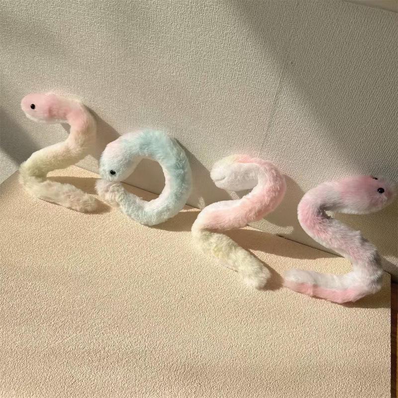 Милая причудливая плюшевая тряпичная кукла-змея - Мягкая игрушка для детей и девочек, Талисман-украшение