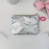 Кошелек с серебряным узором-бантом, Женские наушники, Кошелек, Ключи, Сумка для хранения, Сумка на молнии, Косметичка