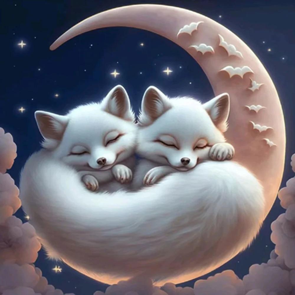 Алмазная картина, полная дрель, милое животное, круглая алмазная живопись, ручная работа, голубая роза, сделай сам, алмазная мозаика, картина, украшение дома