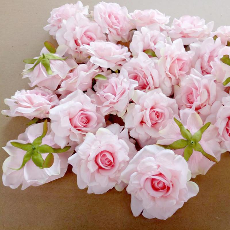 10 шт. искусственных цветов Real Touch, головка 10 см, венок своими руками, подарочная коробка, шелковые цветы для свадебных украшений, украшения стола для детского душа