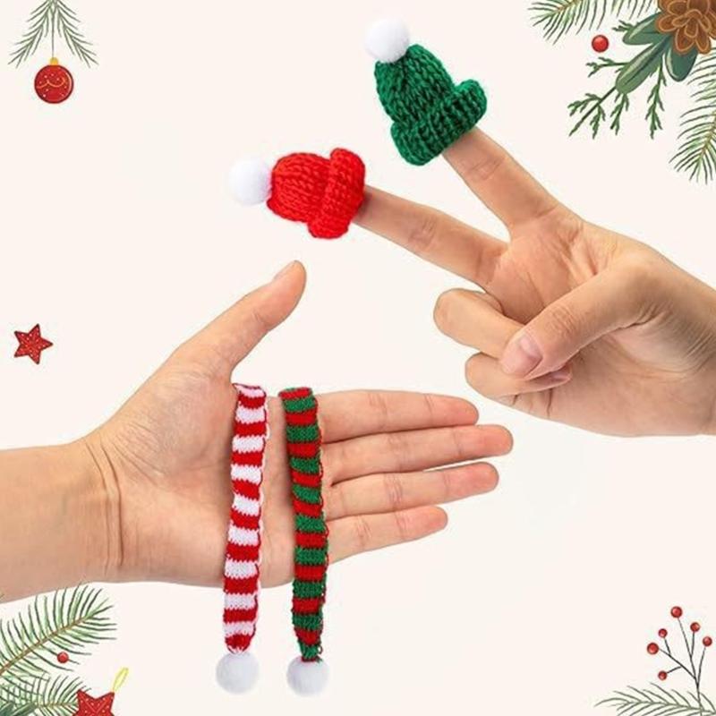 Пряжа ручной работы Костюм аксессуары для рождественской винной бутылки Удобное праздничное украшение для дома, офиса, вечеринки