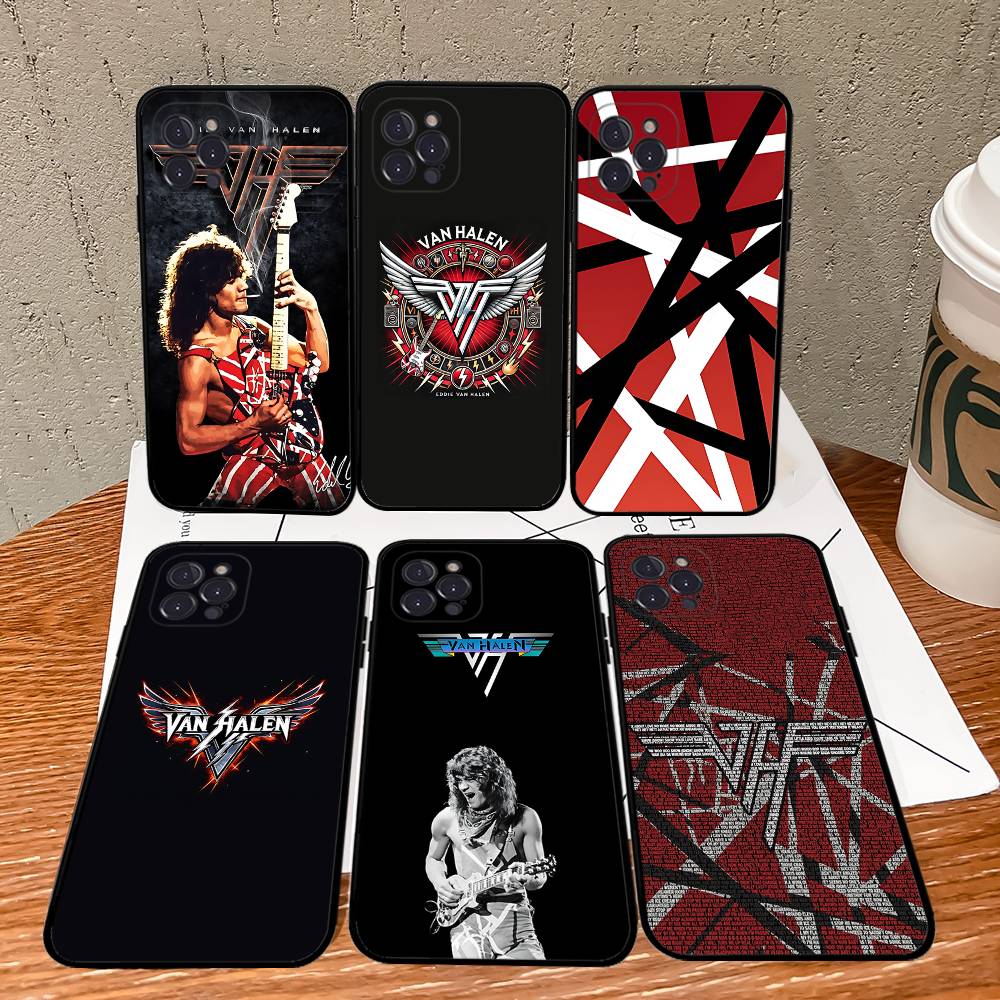 Чехол для телефона E-Eddie Van H-Halen Singer для IPhone 17 16 15 14 13 12 11 Pro Max Plus Mini Силиконовый Черный Чехол