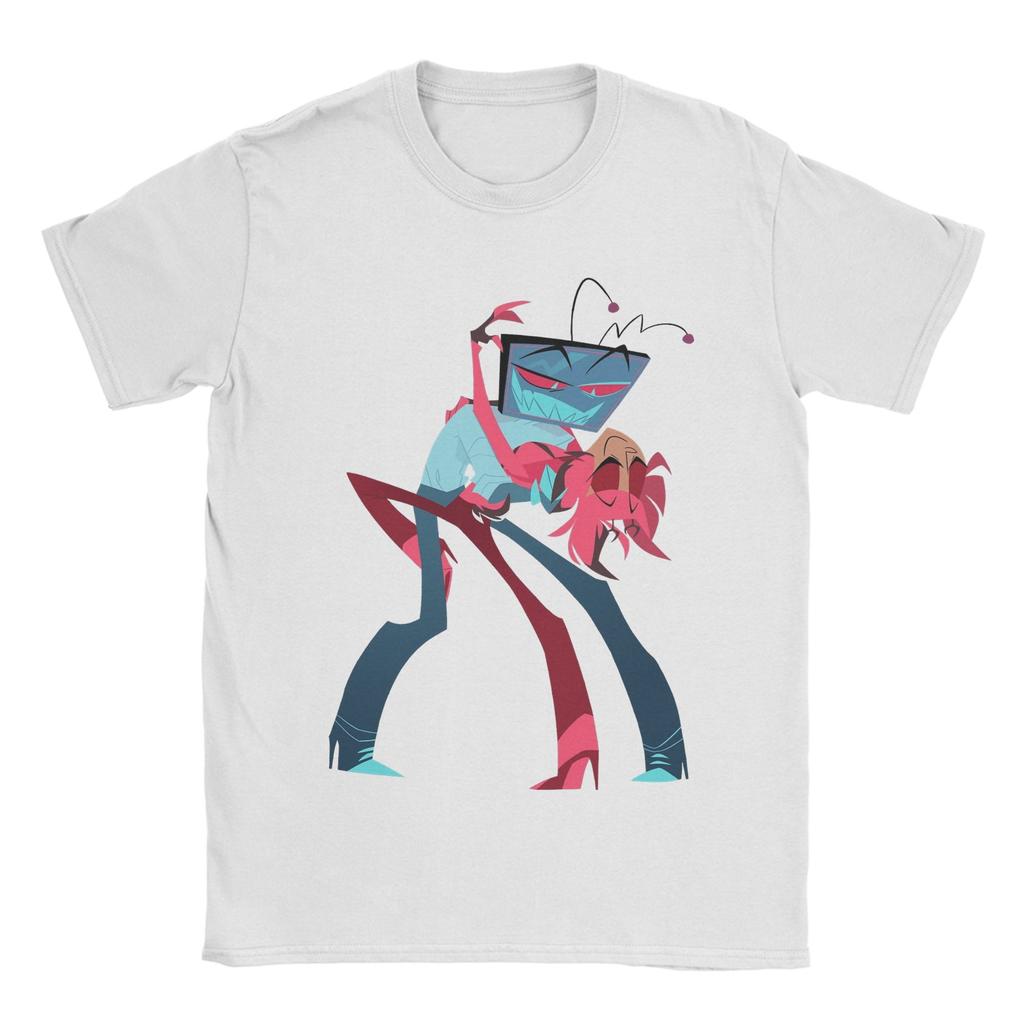 Повседневная футболка Vox Alastor Dance Hazbined Hoteled для мужчин, с круглым вырезом, из чистого хлопка, футболка с коротким рукавом, летняя одежда